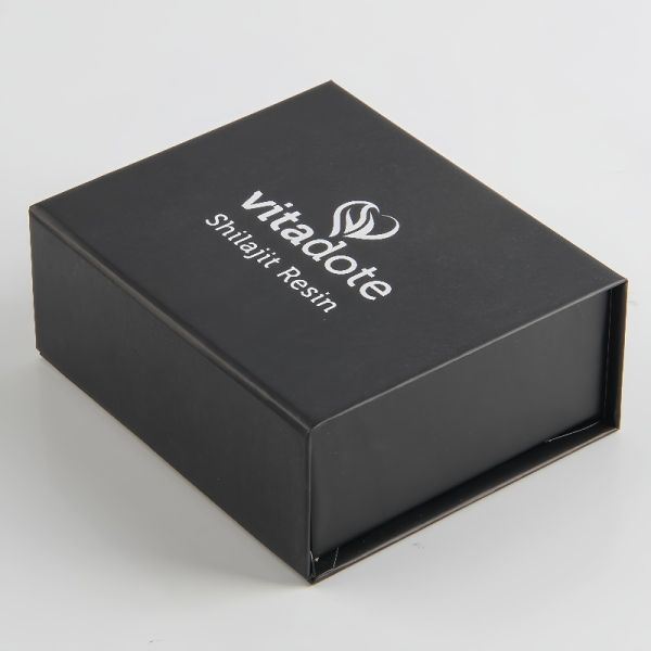 Black Card Custom Logo Packaging Box High End Magnetic Flip High Density