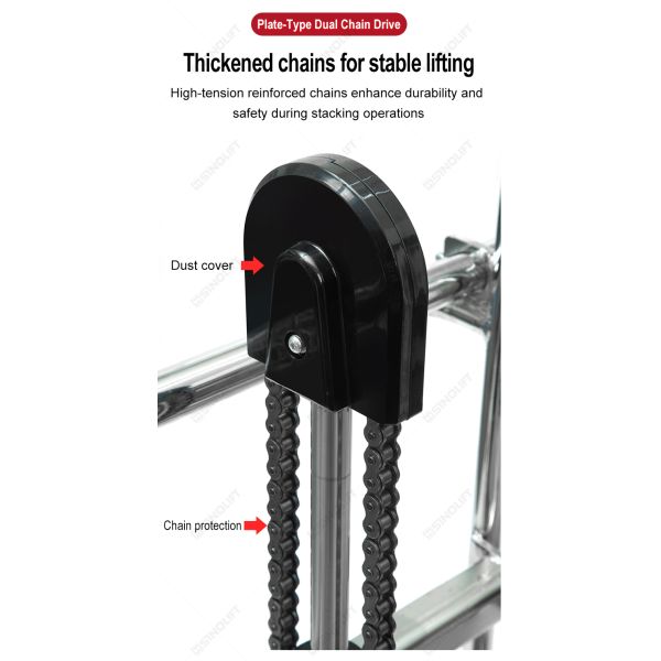 Sinolift PFM roll and reel material stacker - simple manual operation