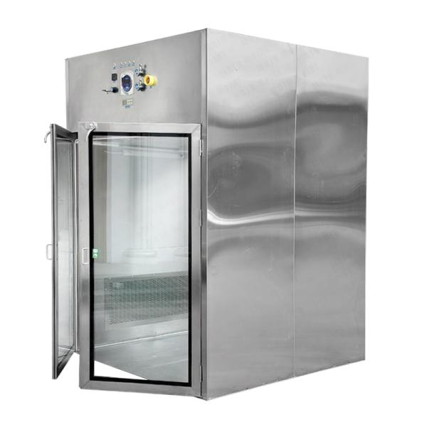 double door pass box cargo access air shower pass box for food processing industry led electronics factories