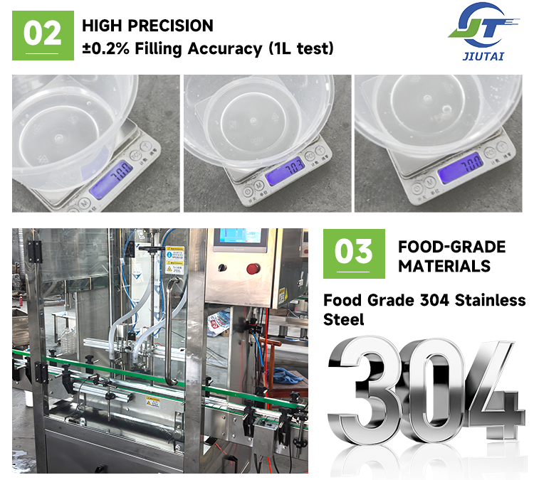 High Precision Low Viscosity Full Automatic Gravity Flow Linear Shower Gel Shampoo Filling Machine for Daily Chemical Liquid