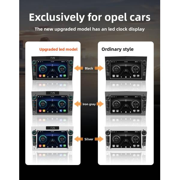 Creatall 7-Inch HD Screen Android Car GPS Navigation System Compatible Opel Smart for BT Wireless CarPlay Dashboard USB