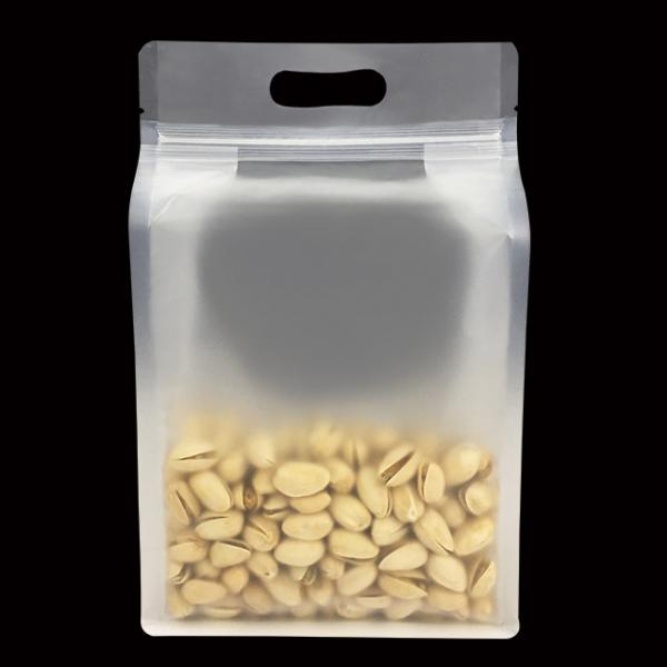 Custom Zip Lock Zipper Eight Side Seal Gusseted Flat Bottom Snack Food Packaging Bags