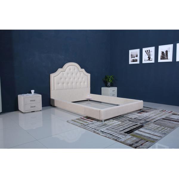 Gold Crushed Velvet Bed With Storage Advanced Processing Technology