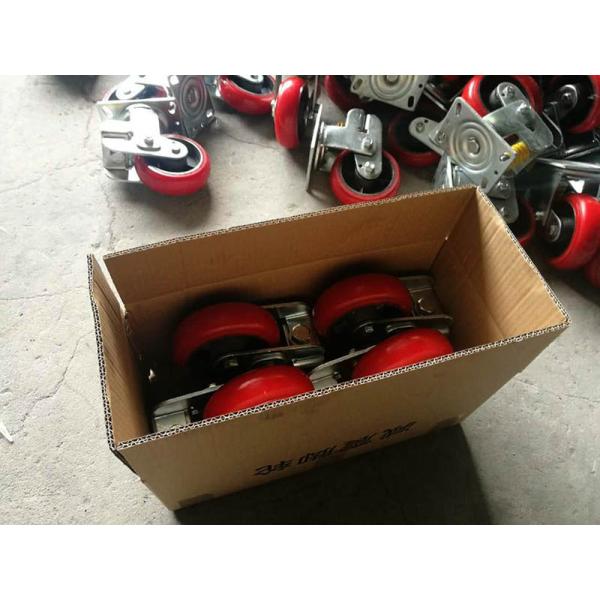 300kg Loading 6 Inch Polyurethane Wheels , ISO9001 Spring Loaded Caster Wheel