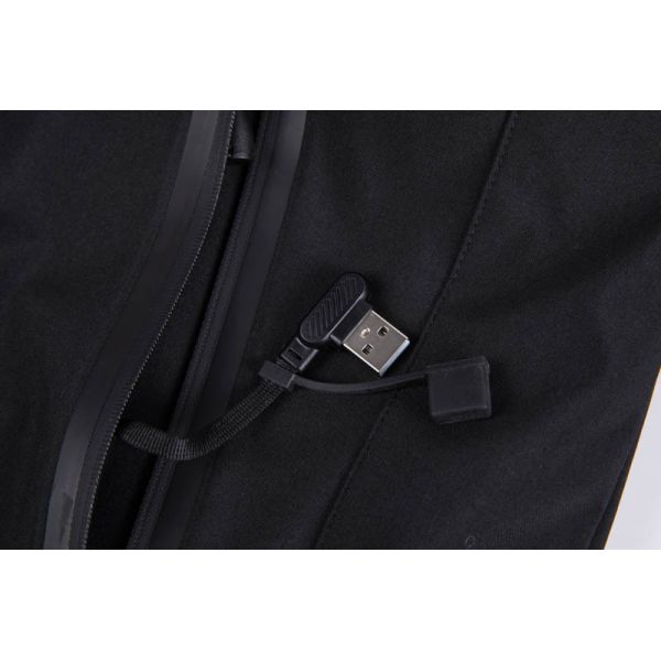 Men's USB Heated Outdoor Jacket with Windproof Water-Resistant Shell and Quilted Insulated Lining