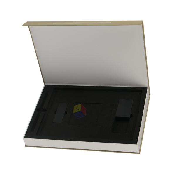 Industrial Book Shape Magnetic Closure Rigid Cardboard Packaging with Custom Logo Print