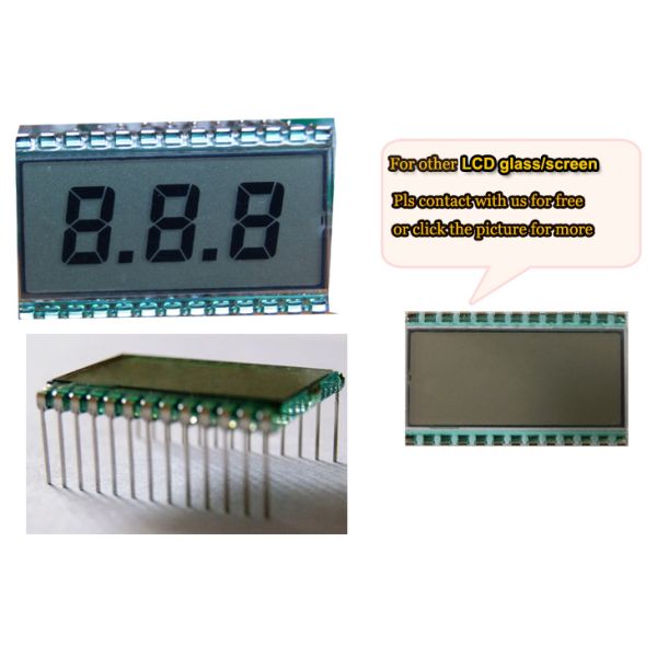 customized 3 digit lcd panel tn positive lcd display