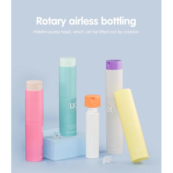 Refillable PP Custom Color Rotary Replaceable Airless Pump Bottles 30ml 50ml