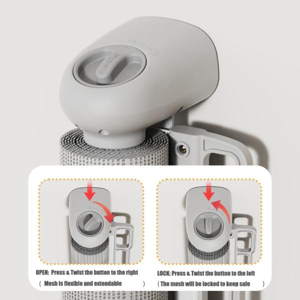 Visual Transparency Retract Baby Gate Expandable Width Adjustable Child Safety Door Barrier