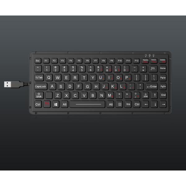 87 keys Silicone Rugged Keyboard Carbon On Gold Key Switch Technology