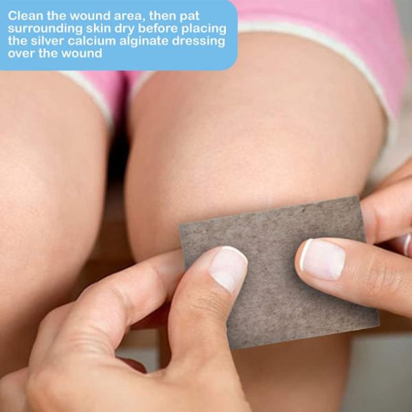 alginate fabric surgical dressing with silver