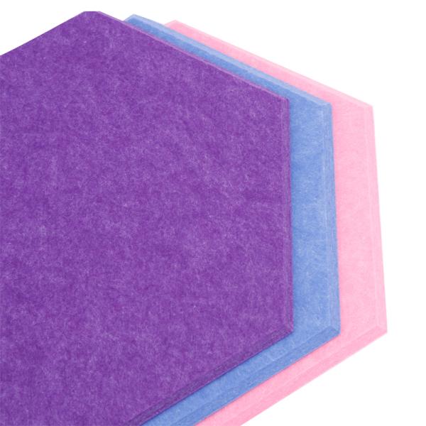 100% Polyester Fiber Hexagonal Acoustic Panels 8mm Efficient sound absorption