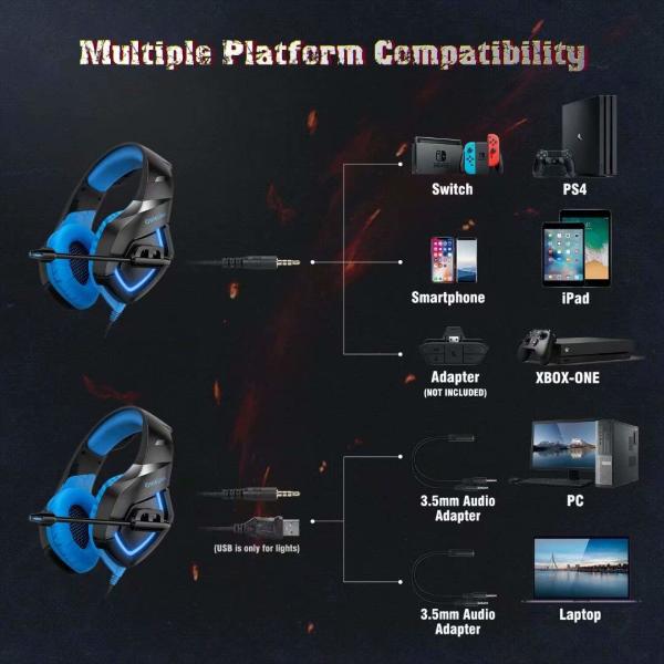 PC Xbox One 2.2m 117dB 100mA Stereo Gaming Headset