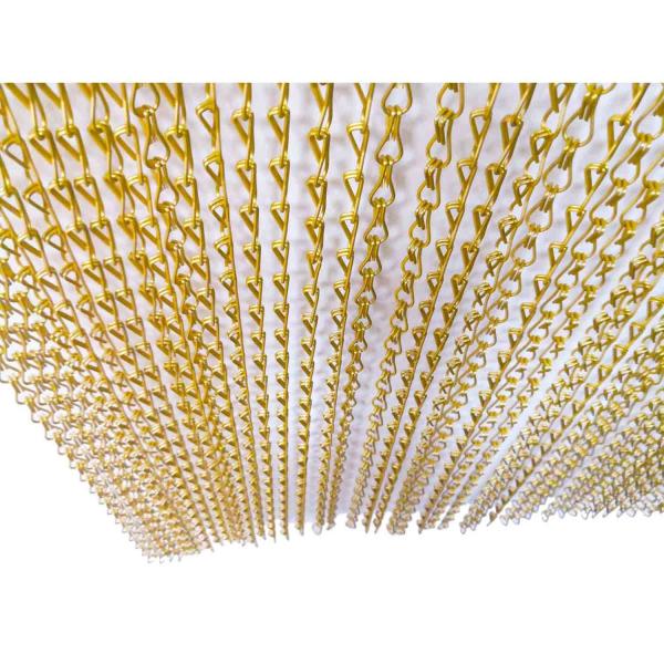 Light Weight Chain Mesh Curtain 1m-3m Width 1m-30m Length High Strength Fireproof Soundproof Decorative
