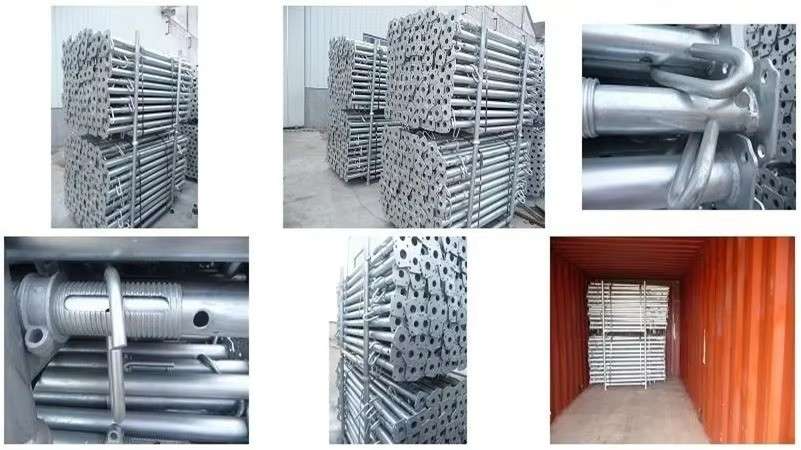 High Load Capacity Adjustable Scaffolding Steel Prop with Threaded Shaft Adjustment and Hot-Dip Galvanized Construction Shoring Support