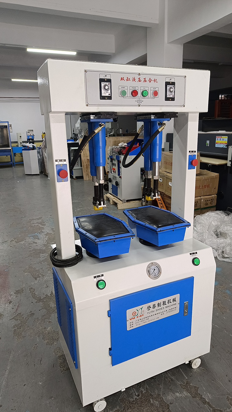 Shoe Sole Pressing Machine Designed with Adjustable Distance Between Legs and Pressing Time for Shoe Manufacturing Tasks