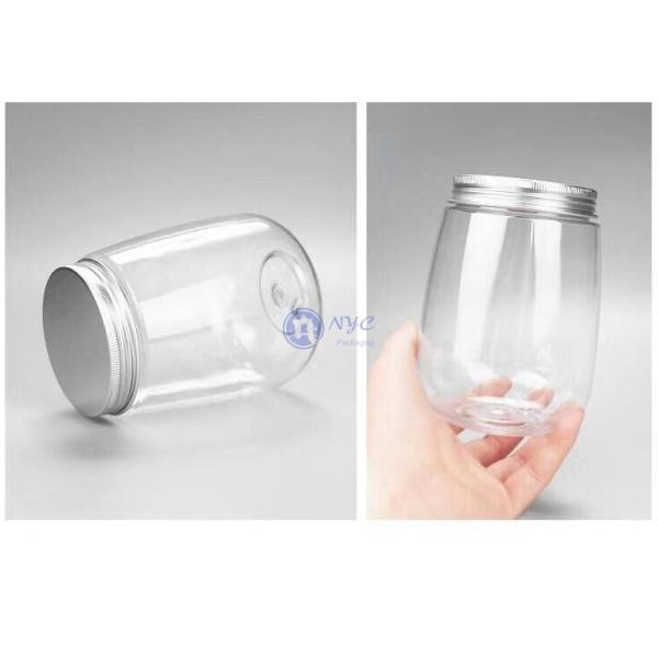 350ml Disposable 46g Clear Screw Cap Plastic Beverage Jar