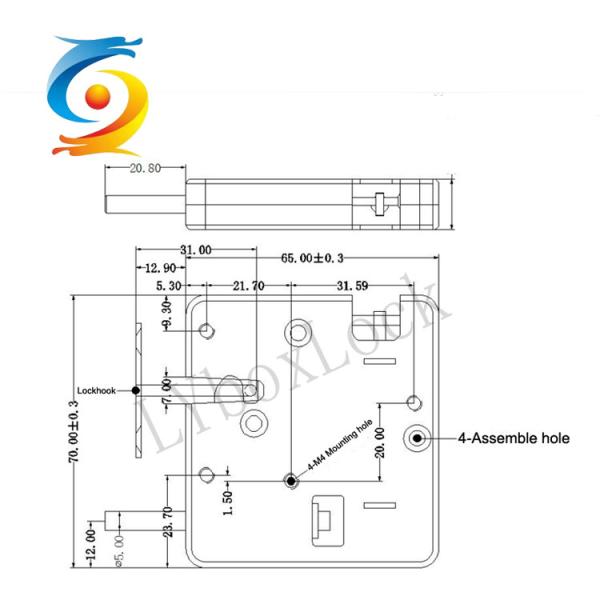 Famous Brand Sus Smart Cabinet Lock Password / Face Recognition Unlock
