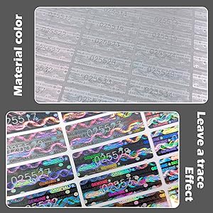 Authentic Hologram Labels/Stickers Silver Transfer Tamper Evident Security Warranty Void Seals/Stickers High Security