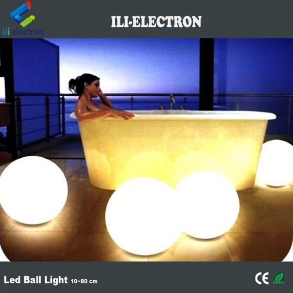 PE plastic waterproof led shower ball light
