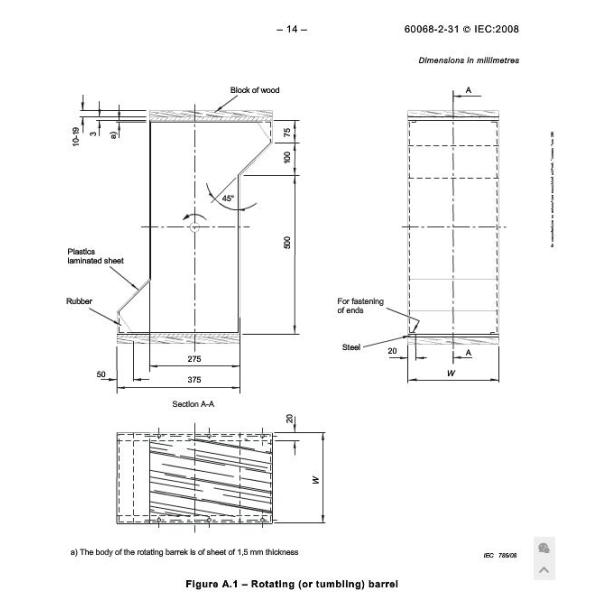 BS1363-2:1995 figure 20 | Tumbling Barrel