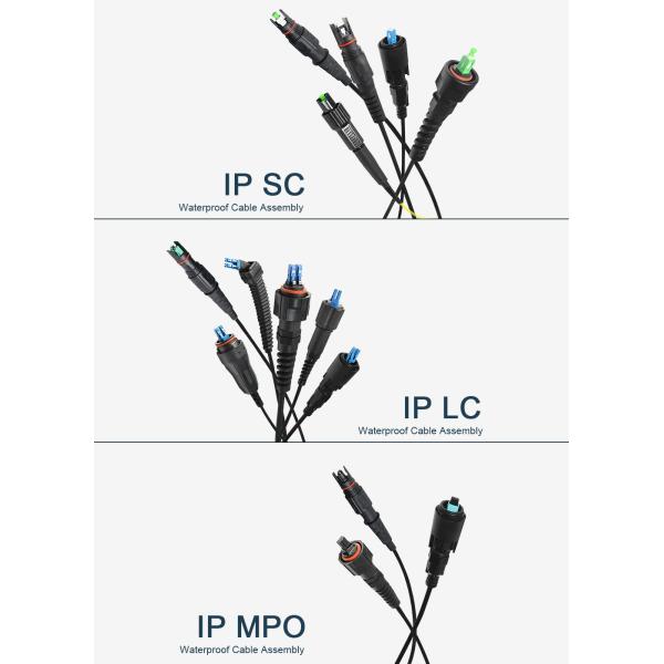 Mini SC APC FTTH Drop Cable With Waterproof Connector