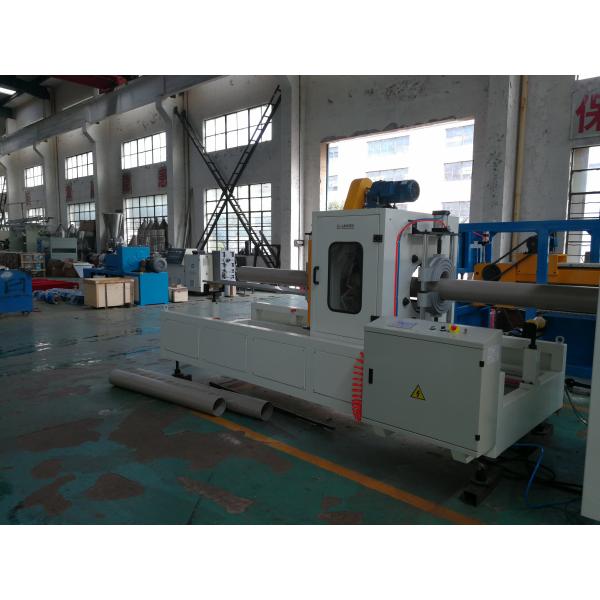 PVC pipe extrusion machine close-up view