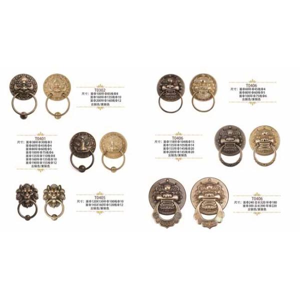 Corrosion Resistant Round Lion Head Pull Door Knockers Handles Classical Design