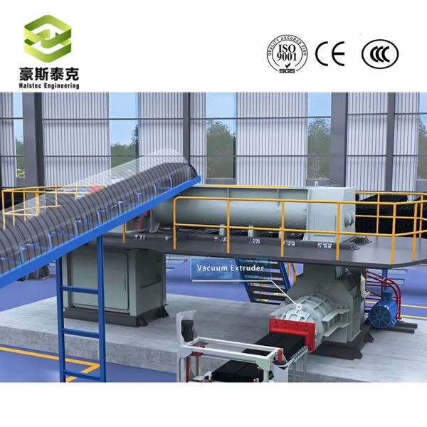 Double Stage Vacuum clay soil brick making machine With Motor And Speed Reducer