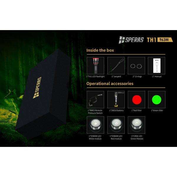 364lm Adjustable LED EDC Flashlight With Max 963m Beam Distance
