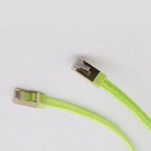 Green Flat Cat 7 Ethernet Patch Cable Sftp 10gbit/S 600mhz 1m-10m