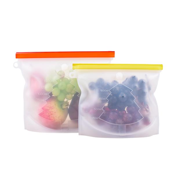 1.5L Sandwich Preservation Silicone Food Pouches Reusable Food Storage Bags
