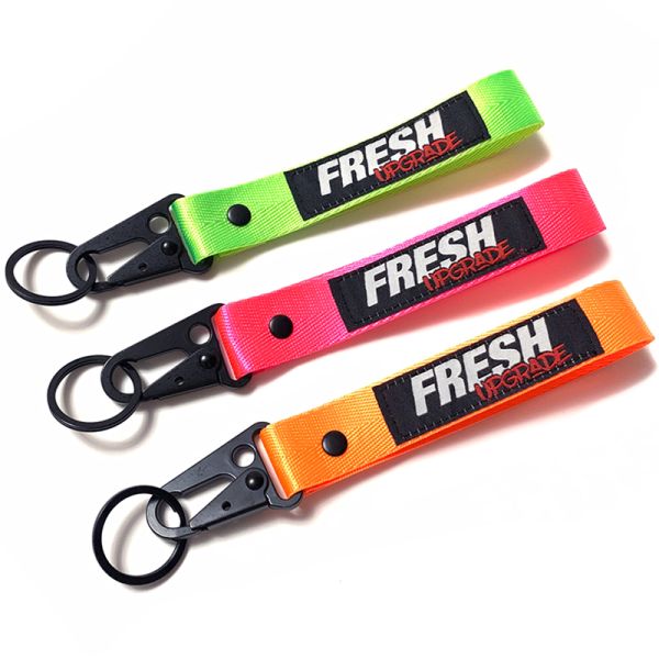 Custom silkscreen printed logo lanyard neck straps perfect for keychains.