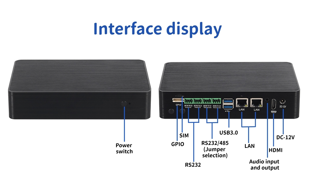 Rockchip RK3576 Processor Industrial Mini PC With 2 LAN 4 COM