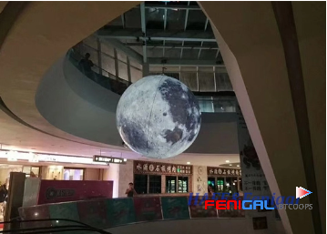 4.5m Lighted Inflatable Planet Moon Event Lighting Balloon For Advertisement Decoration