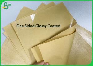 China One sided PE Poly Coated 250gsm 270gsm 300gsm Kraft Paper Board for Food Paper Plates on sale
