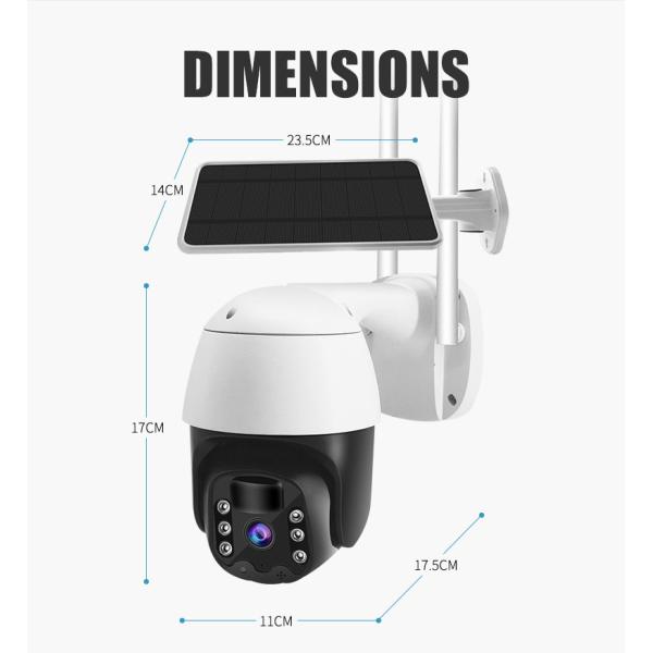 Glomarket Tuya Smart Waterproof Solar ip Camera Wifi/4G APP Remote Motion Wireless Wifi Cctv HD Camera