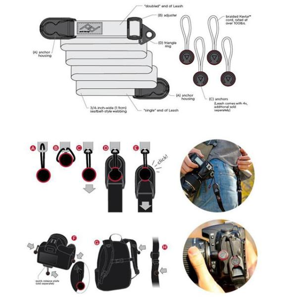 Quick Release Leash Camera Strap Sling With Buckle Should Strap For Nikon Sony Canon Digital And GoPro Action Camara