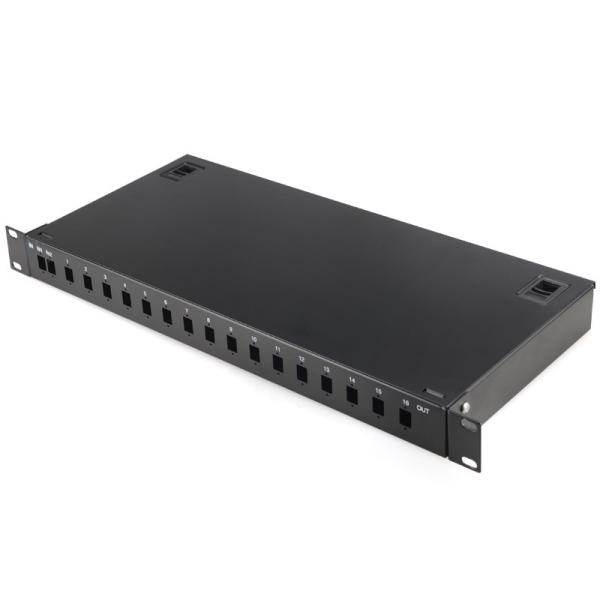 Low Insertion Rack Type Fiber Optic PLC Splitter With Sc / Apc Connector