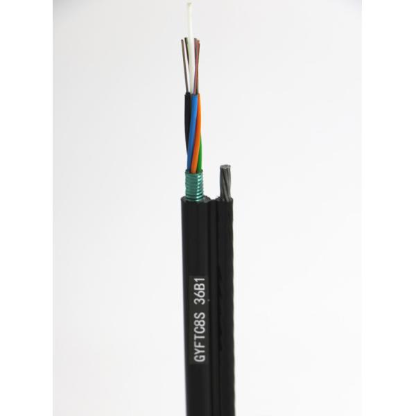 PE Outer Sheath Fiber Optic Network Cable Outdoor GYFTC8S Steel Wire Stranded