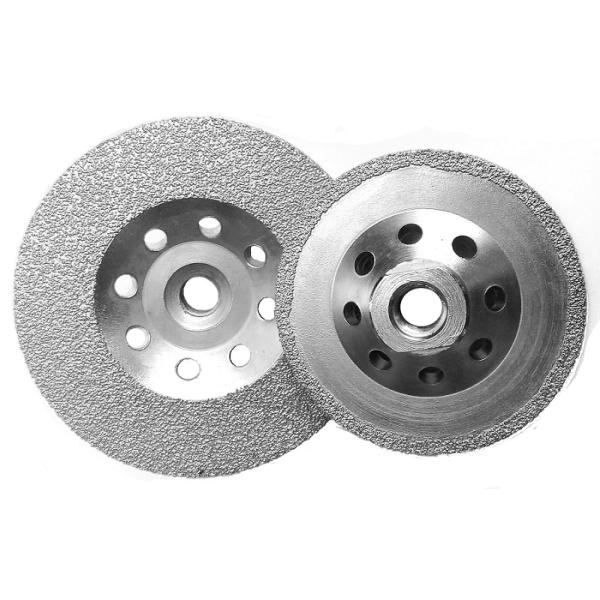 Vacuum Brazed Diamond Cup Wheel For Concrete Stable Performance With Thread Arbor