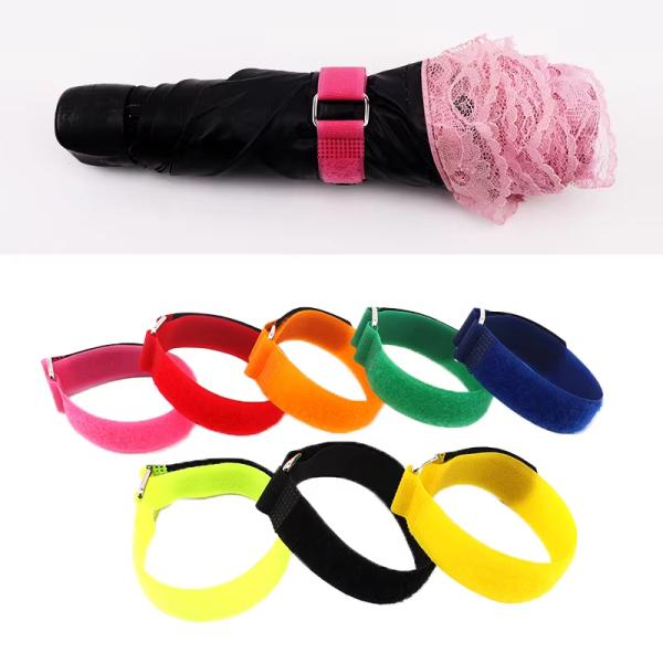 Reusable Hook And Loop Strap Adjustable Hook And Loop Fastening Cable Ties With Metal Buckle