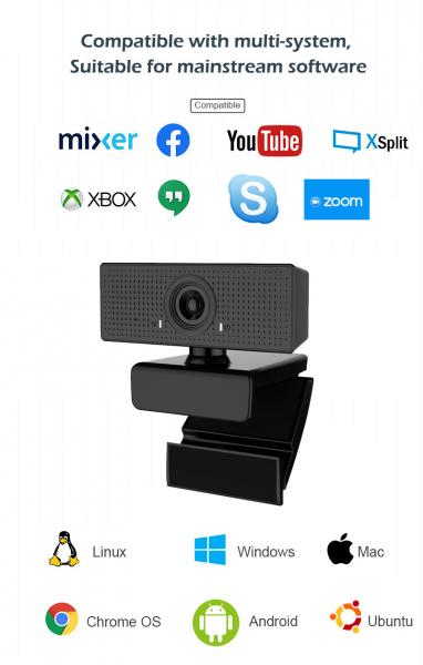 1080P HD Webcam 110 degree wide Computer WebCam Camera for Live Broadcast YouTube Video Recording Conferencing Meeting