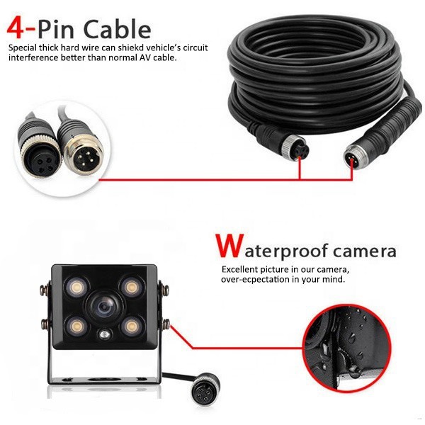 Video Compression H.264/H.265 Vehicle Camera Monitoring System With Incoming Call Detection Alarm
