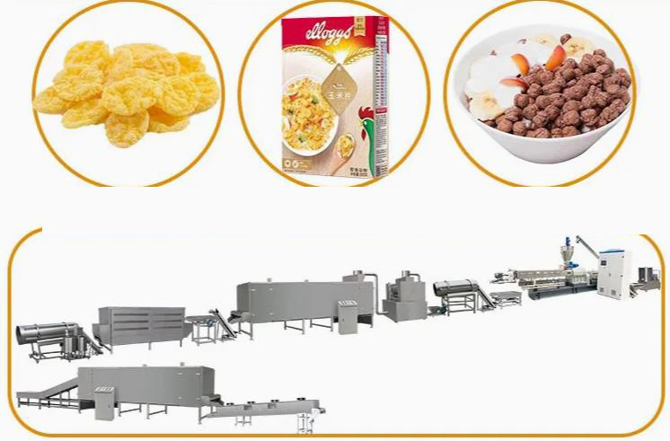 Breakfast Cereal Bar / Corn Flakes Production Line/corn Flakes Processing Line​