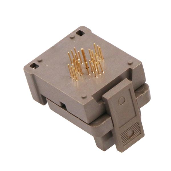 Qfn24 Test Stand Aging Stand Programming Stand Burning Fixture Socket Spacing 0.5mm Chip Size 4 × 4mm Bullet Gold Platin