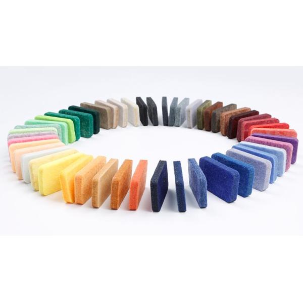 Polyester Fiber Decorative Sound Absorbing Wall Panels 48 Basic Color