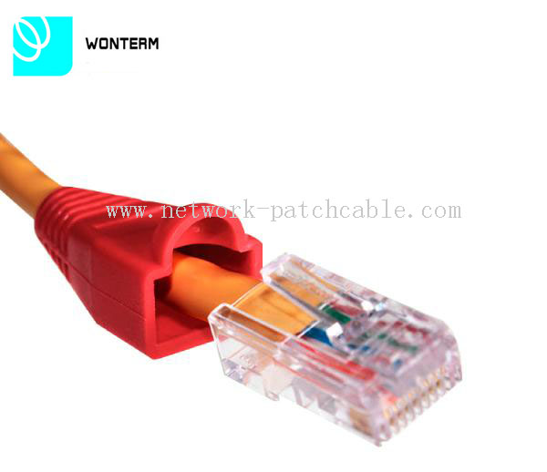 Patch Cored Rj 45 Network Jack RJ45 Plug Boots OD5.5-6.5MM Cover Grey