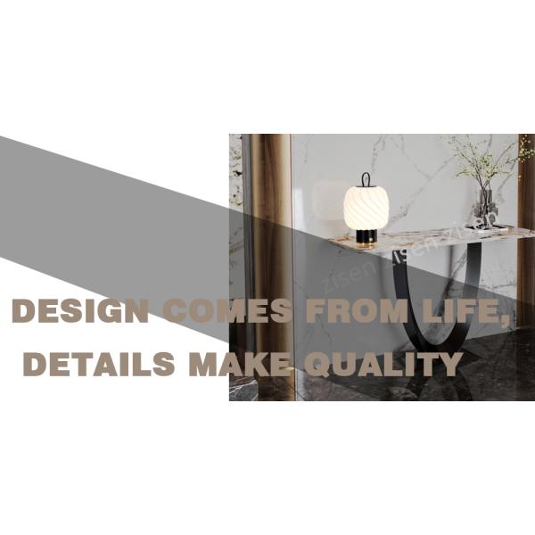Modern Marble Top Hall Table , Hollow Base Decorative Console Table