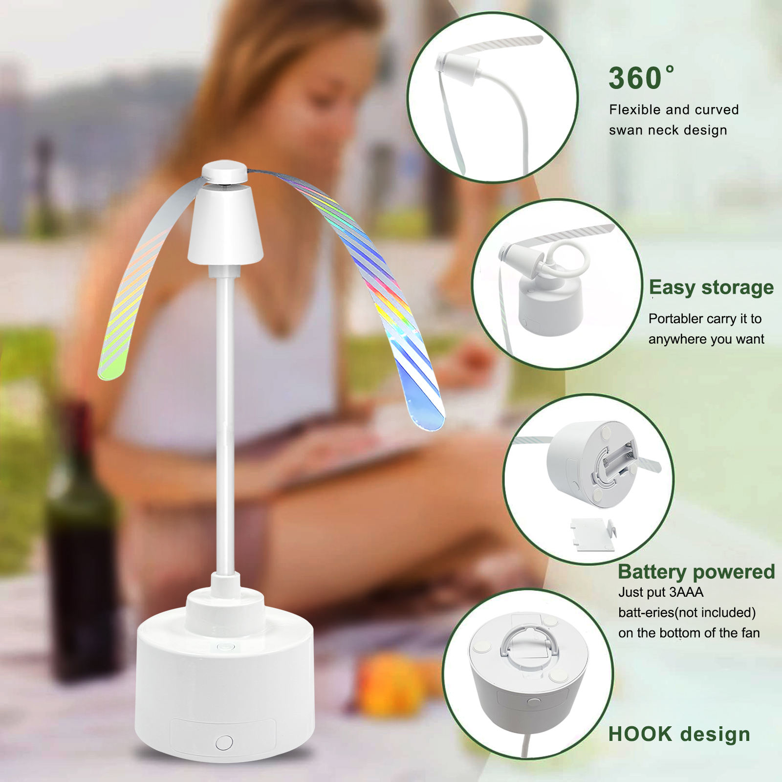 360° Foldable Fly Repellent Fan